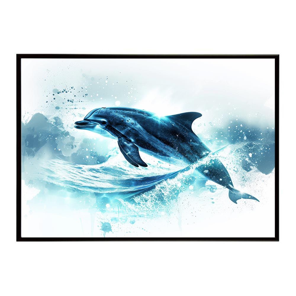 A1サイズ（約59x84cm）】【lh-poster-6084】イルカ 海 ブルー