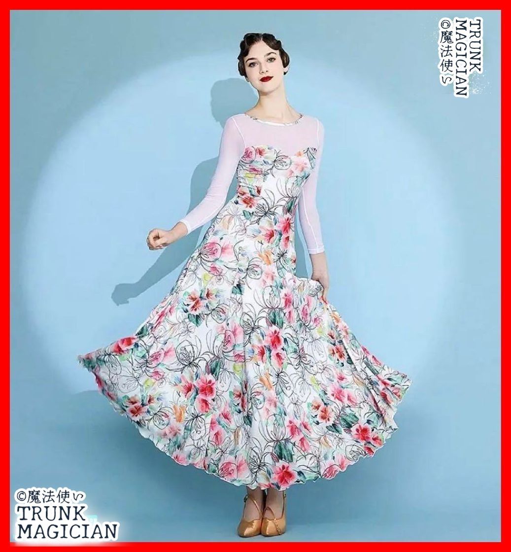 全新 気分アップ ダンスに ワンピースタイプのオシャレな練習着