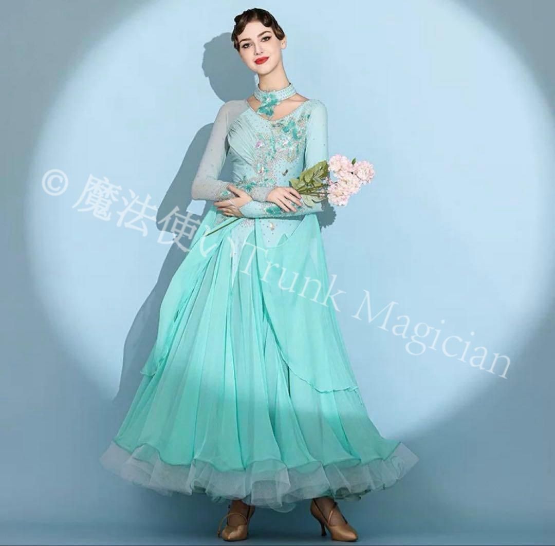 ドレス 発表会用ダンスパーティー向け華やかデモ衣装