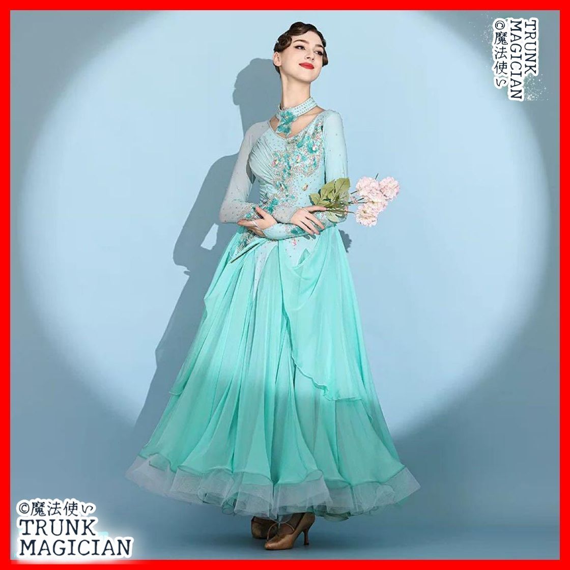 全新 ドレス発表会用ダンスパーティー向け華やかデモ衣装