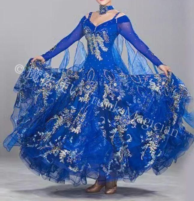 新色 社交ダンスドレス モダンダンス 華やか キラキラ オーダーメイド 撮影会 舞台 イベント