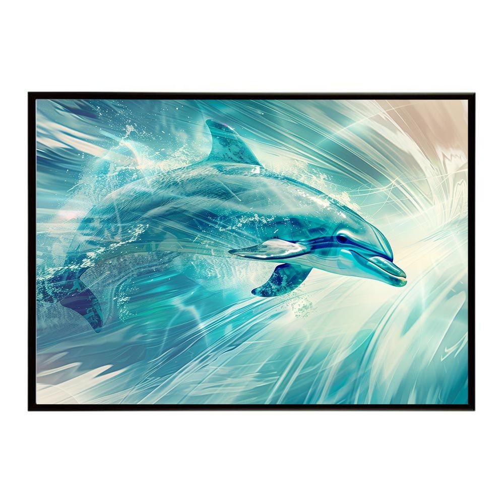 【B2サイズ（約51x73cm）】【lh-poster-5988】イルカ 海 ブルー ドルフィン 夏 ポスター クジラ シャチ 水族館 水中 南国 ハワイ 自然 サーフ インテリア アート