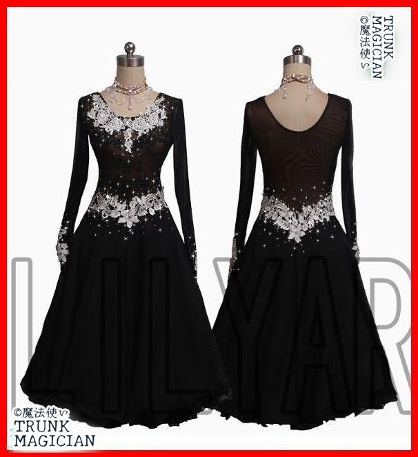 社交ダンス 着丈短め スタンダードドレス レース フロート付 オーダーサイズ 社交ダンス 着丈短め スタンダードドレス レース フロート付 オーダー