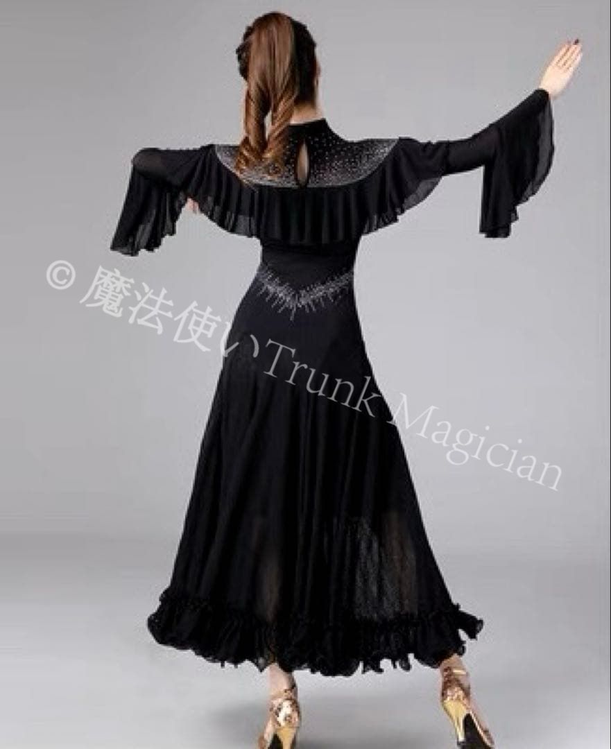  ストーン付き ワンピース 練習着に最適 レッスンウェア 社交ダンス