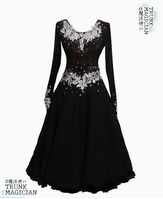 新品未使用】新品未使用社交ダンス 着丈短め スタンダードドレス