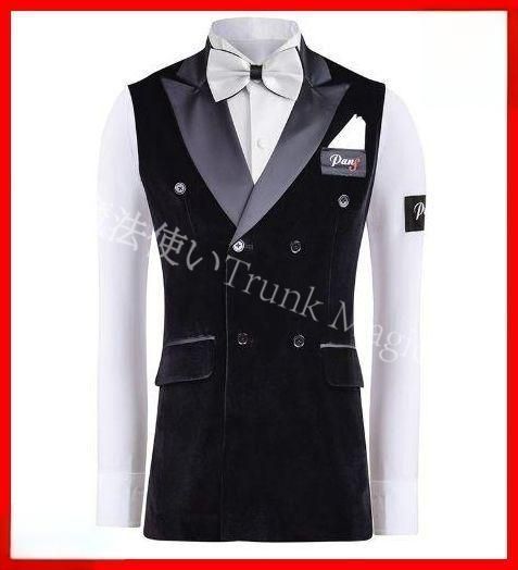 ♥ 社交ダンス チャコット ベルベット メンズベスト オーダーメイド