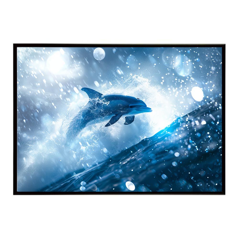 B1サイズ（約73x103cm）】【lh-poster-5990】イルカ 海 ブルー