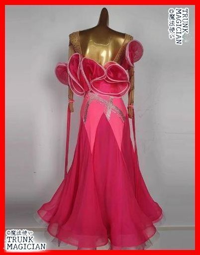 オーダーメイド 社交ダンス衣装 ドレス ベージュインナー