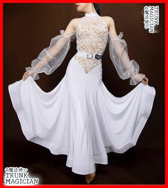 社交ダンスドレス モダンダンス レース 華やかな オーダーメイド