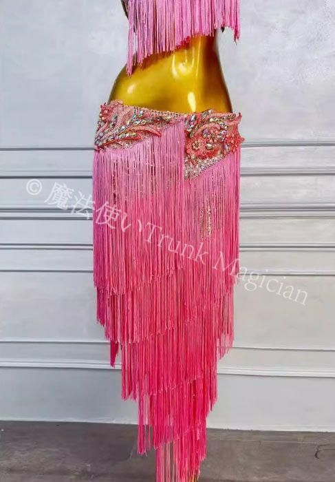 新品未使用】ベリーダンス オリエンタル衣装 ブラ スカート フリンジ