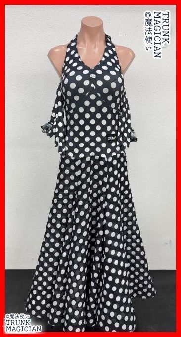 オーダーメイド 社交ダンス衣装 ドレス 水玉