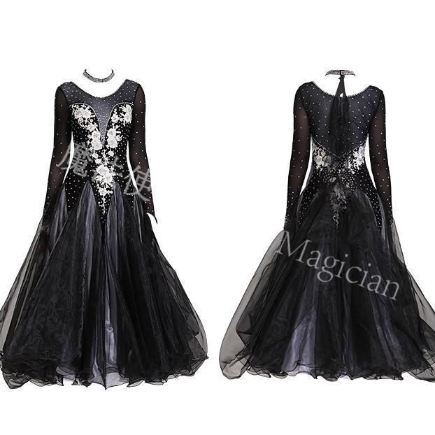 新品未使用】社交ダンスドレス モダンダンス 刺繍 キラキラ シャンパン