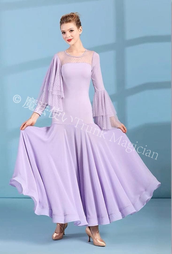 向き エレガントな社交ダンス練習着ダンスパーティーにも