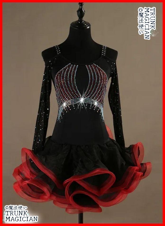 ♥ ラテンドレス ラテンワンピース ダンス衣装 ストーン オーダーメイド