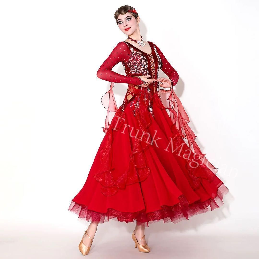 20豪華ストーン付き ドレス 競技会やデモ パーティーに