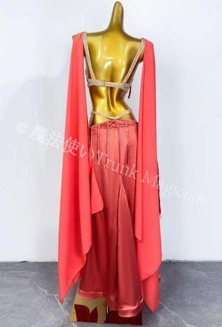 新品未使用】ベリーダンス オリエンタル衣装 シルバー セットアップ