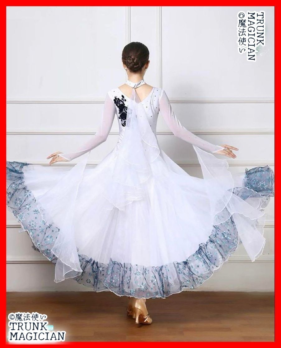  全新 エレガントな ドレス発表会や競技会 デモなどで大活躍 ドレス ダンス衣装 社交ダンス