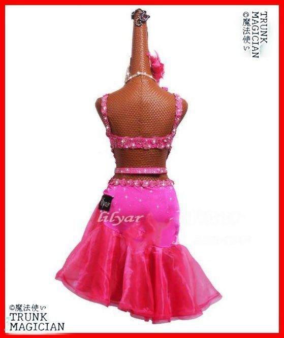 ラテンドレス ラテンワンピース ダンス衣装 ローズ オーダーメイド