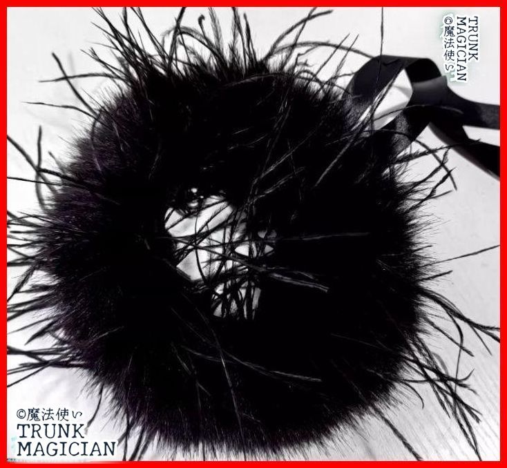 フロート 羽根 ターキー リボン 社交ダンス ブラック