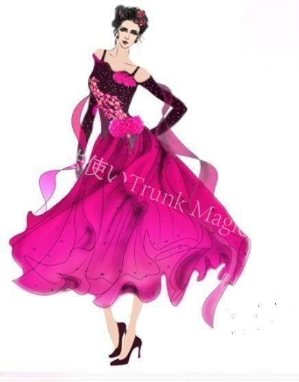 新品未使用】新品未使用社交ダンスドレス スタンダードドレス モダン