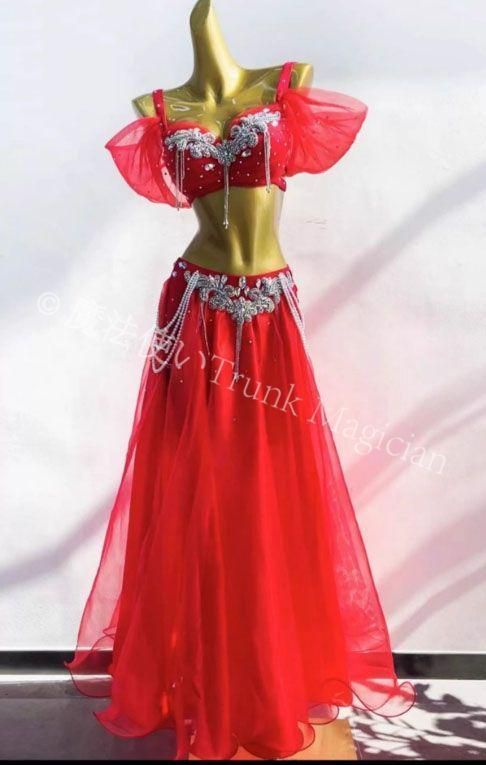 新品未使用】セール ベリーダンス衣装 体型カバー ブラスカート 2色