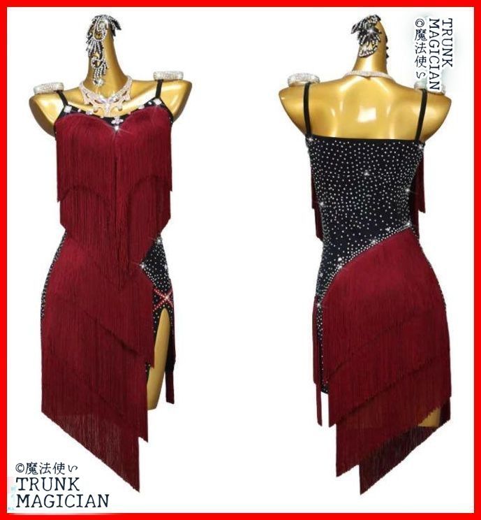 新品未使用】社交ダンスドレス ラテンドレス 競技 デモ フリンジ