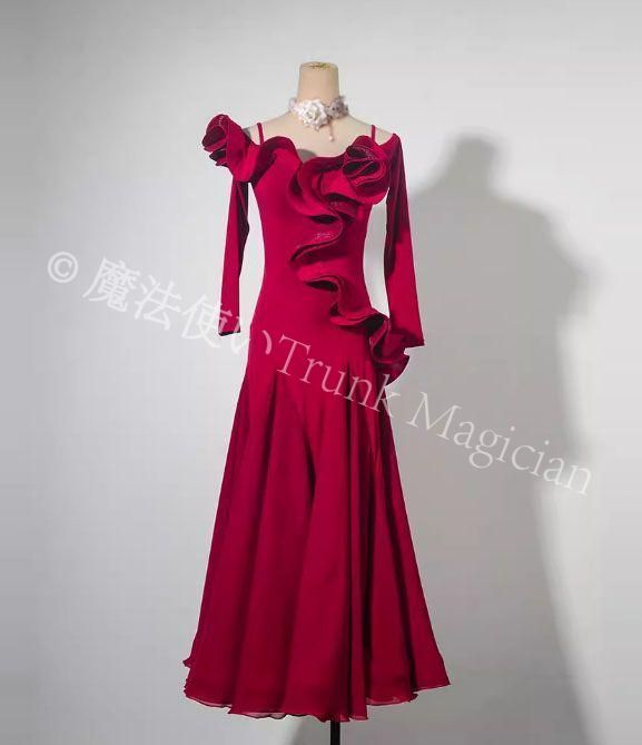 社交ダンスドレス 首飾り付 ラテンドレス モダンダンス オーダーメイド