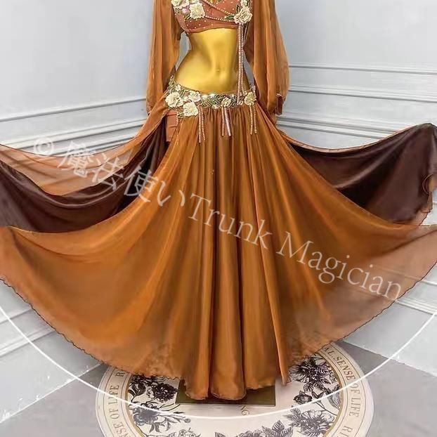 新品未使用】ベリーダンス オリエンタル衣装 刺繍 ブラ スカート