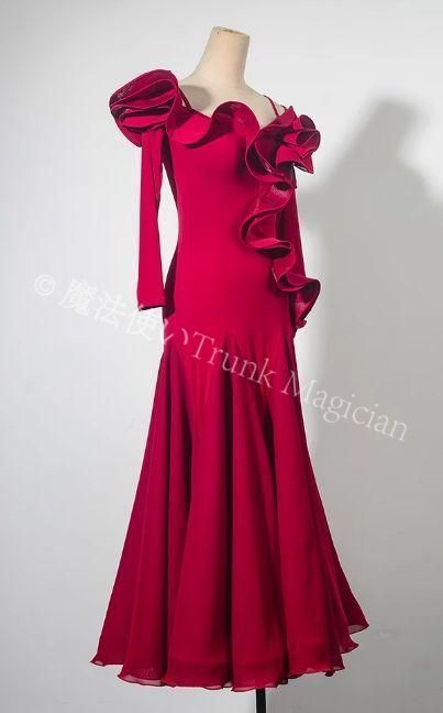 社交ダンスドレス 首飾り付