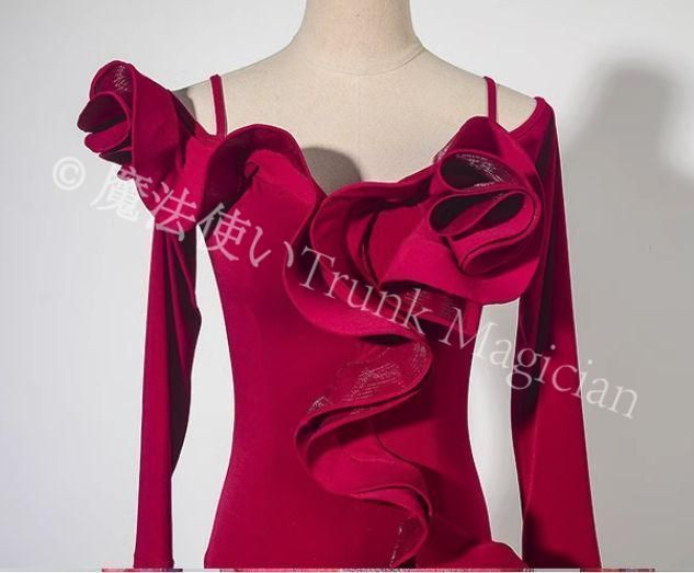 社交ダンスドレス 首飾り付