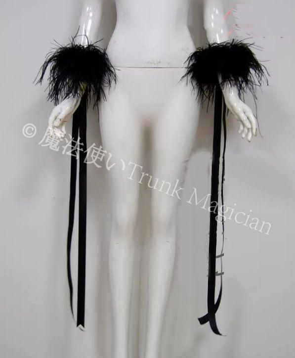 新品未使用】オーストリッチフロート 羽根 リボン 社交ダンス モダン