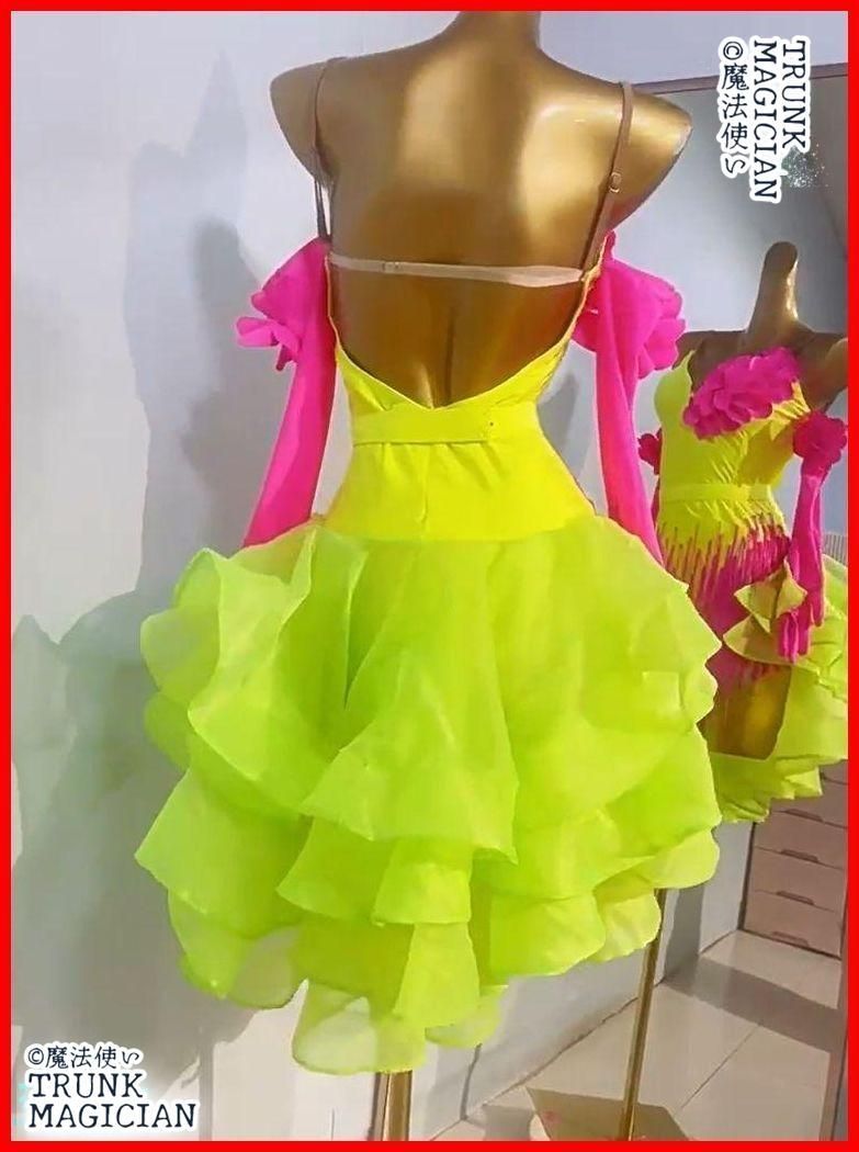 社交ダンス衣装 ラテンワンピースドレス