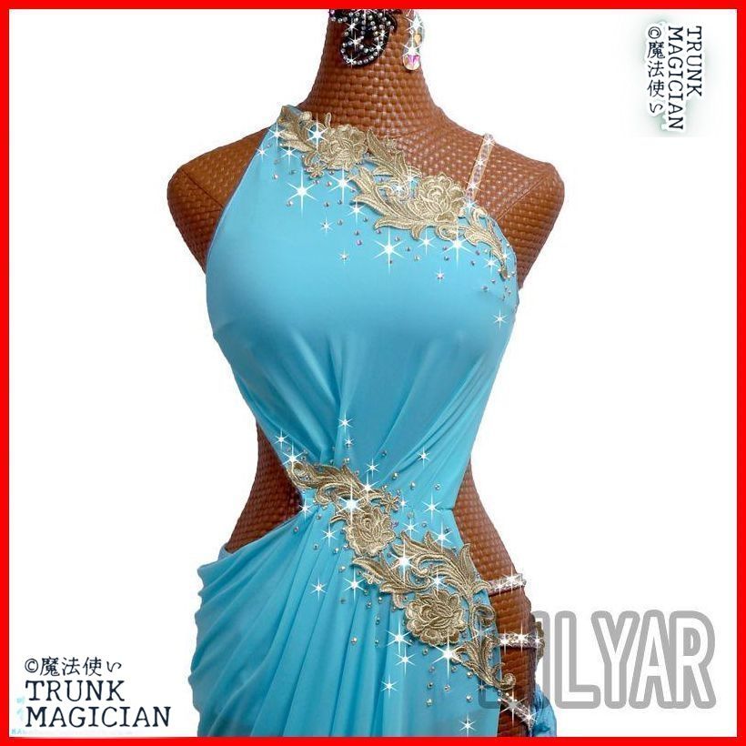 ダンス衣装 ゴールド刺繍