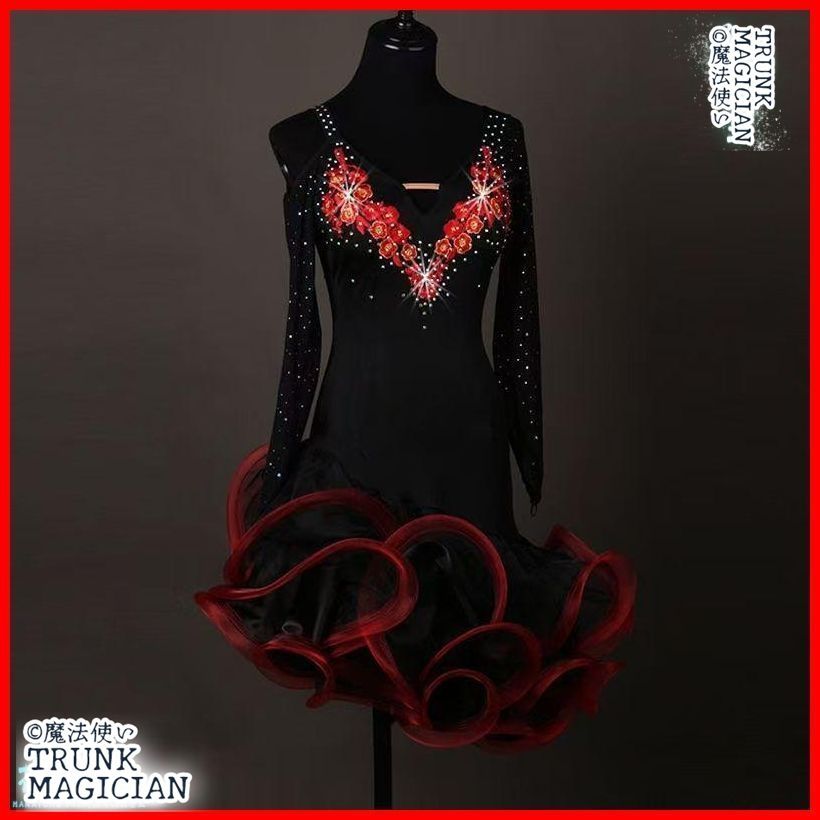 ラテンドレス ラテンワンピース ダンス衣装 ストーン オーダーメイド