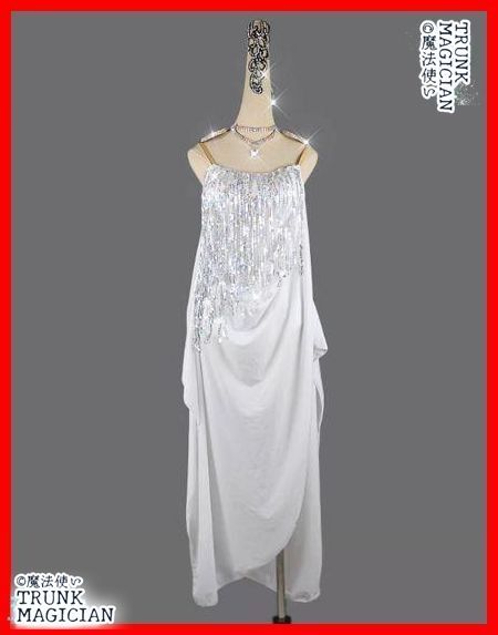 社交ダンスドレス ラテンドレス ルンバ ホワイト オーダーメイド