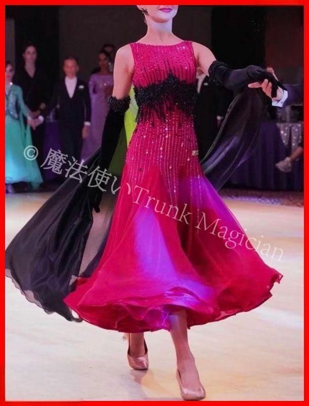 オーダーメイド 社交ダンス衣装 ドレス 半袖に変更できます