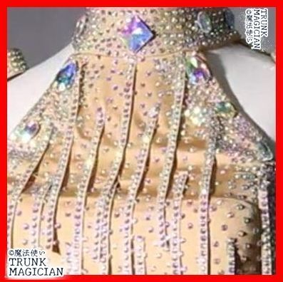 新品未使用】社交ダンス衣装 ラテンワンピースドレス 豪華 シャンパン