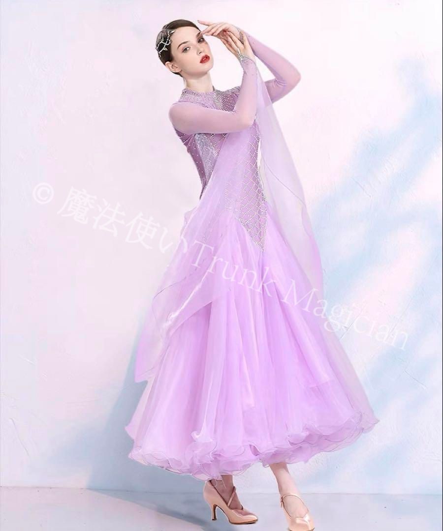 輝く石付きスタンダードドレス✦ダンスパーティーに華を✦発表会やデモにも！ 輝く石付きスタンダードドレス✦ダンスパーティーやデモ、発表会でも大