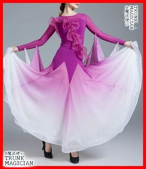 社交ダンスドレス ドレス 競技 フロート付 オーダーメイド