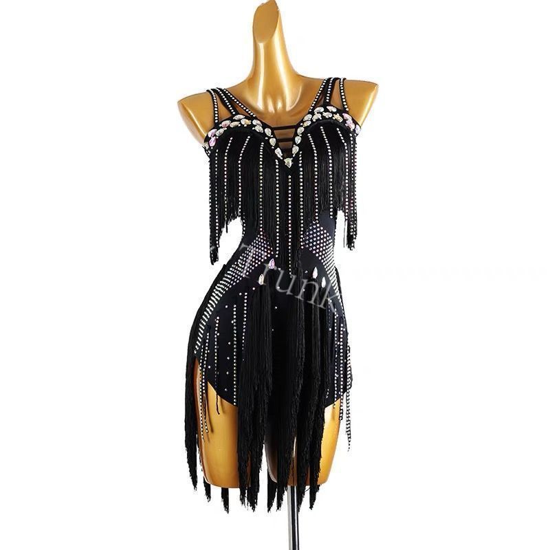 イズ ベリーダンス衣装 ベリーダンス オリエンタル衣装 ブラ スカート フリンジ オーダーメイド ラテンダンスドレス フリンジ付き 競技会用 2 選択