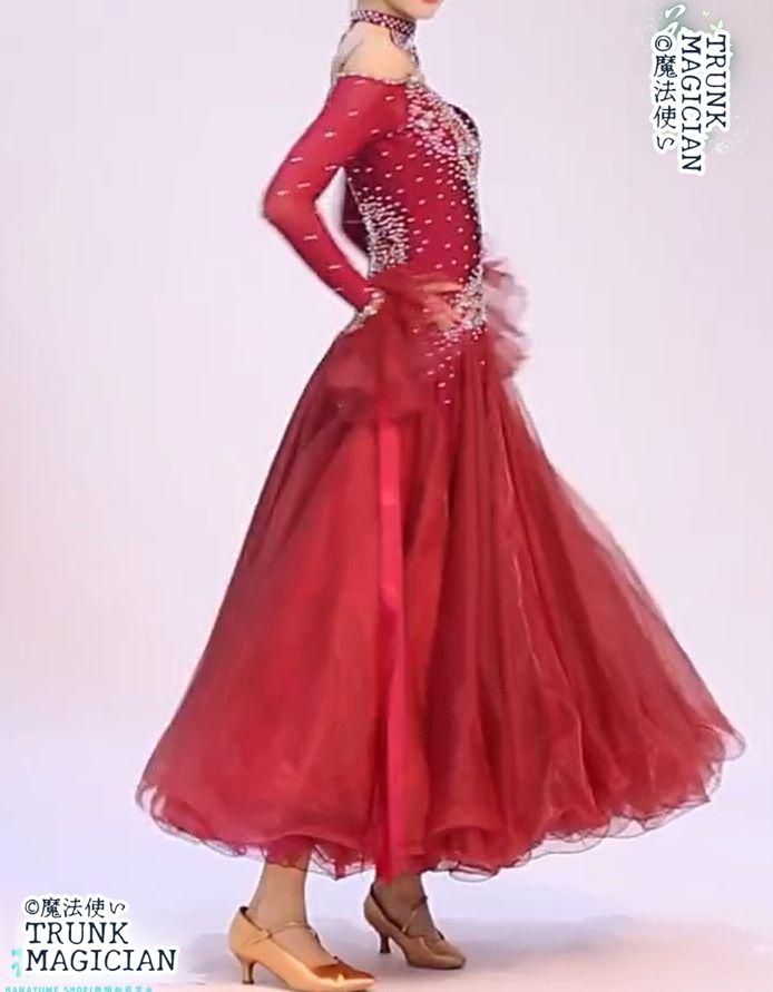 社交ダンスドレス スタンダードドレス モダンダンス 刺繍 オーダーメイド 新品未使用】新品未使用社交ダンスドレス スタンダードドレス モダン