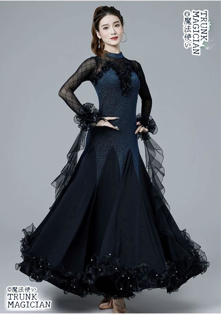 ♥ スタンダードドレス競技会 発表会 練習着 胸パット付 CWF1205P452