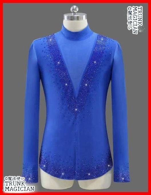 社交ダンス メンズラテンシャツ ハイネック 長袖 オーダーメイド