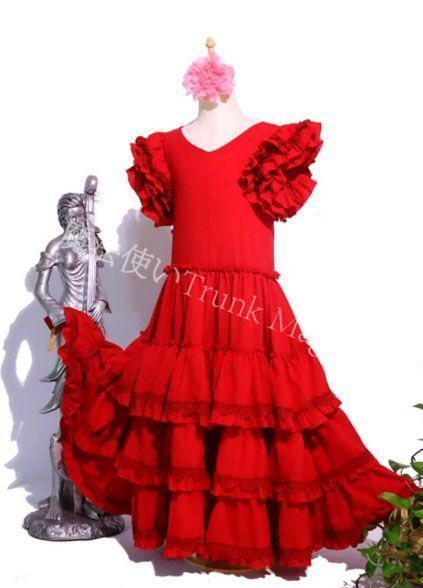 フラメンコ衣装 Flamenco ドレス 4層 子供～大人 オーダーメイド