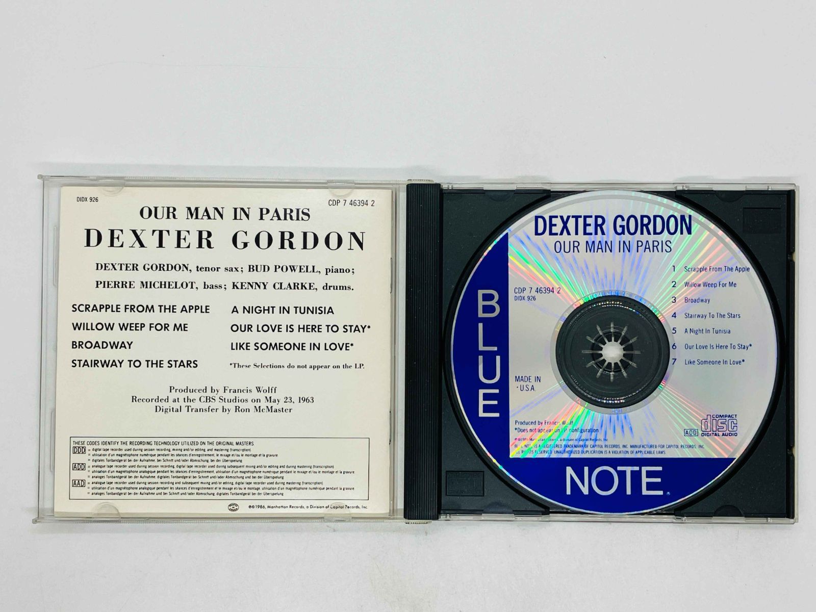 CD DEXTER GORDON / OUR MAN IN PARIS / デクスター・ゴードン
