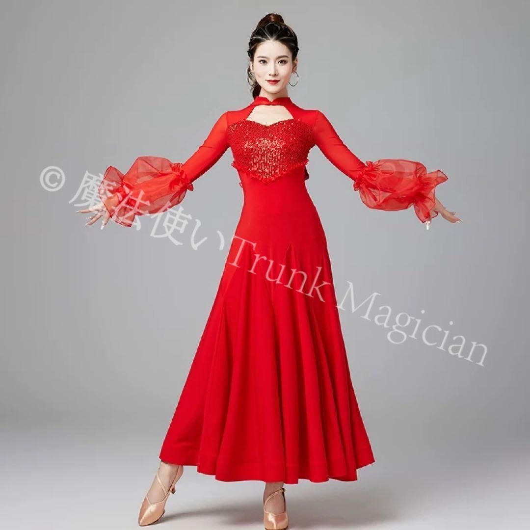 ♥ スパンコール ワンピース スタンダードの練習着からダンスパーティーまで