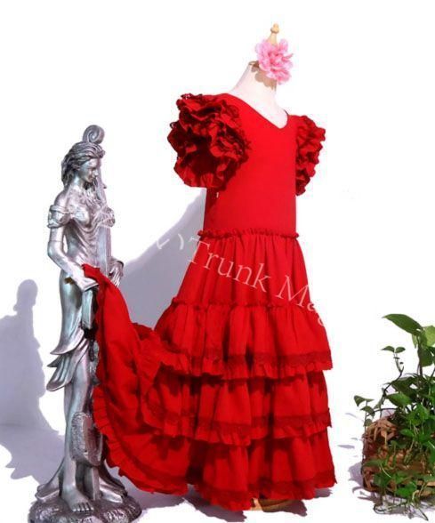 フラメンコ 衣装 ドレス 赤 楽天市場】フラメンコ ドレス ワンピース ロング丈 マキシ丈 モダン