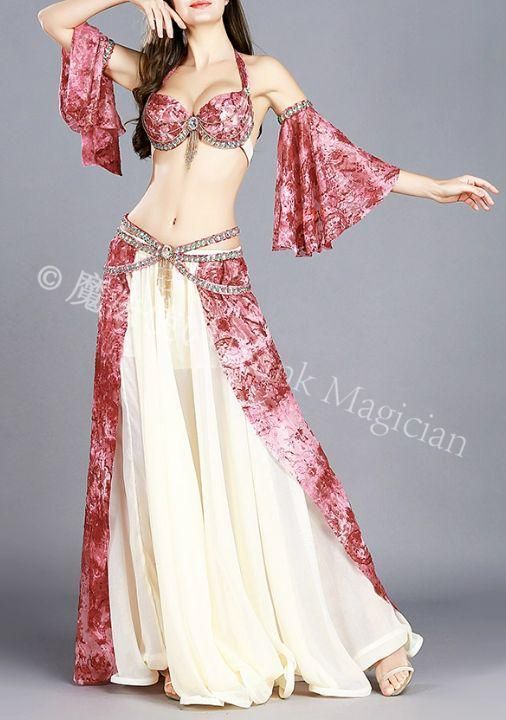 ♥ ベリーダンス オリエンタル衣装 腕飾り付 ブラ スカート オーダーメイド