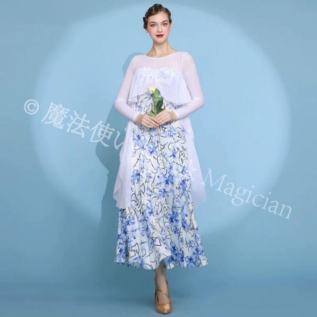 花柄シフォンが揺れる華やか 練習着