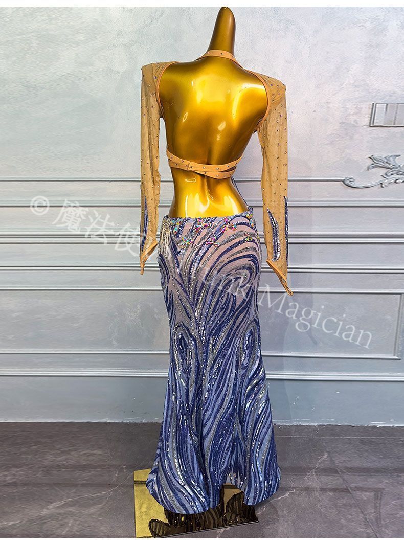 ステージドレス 長袖ブラトップ